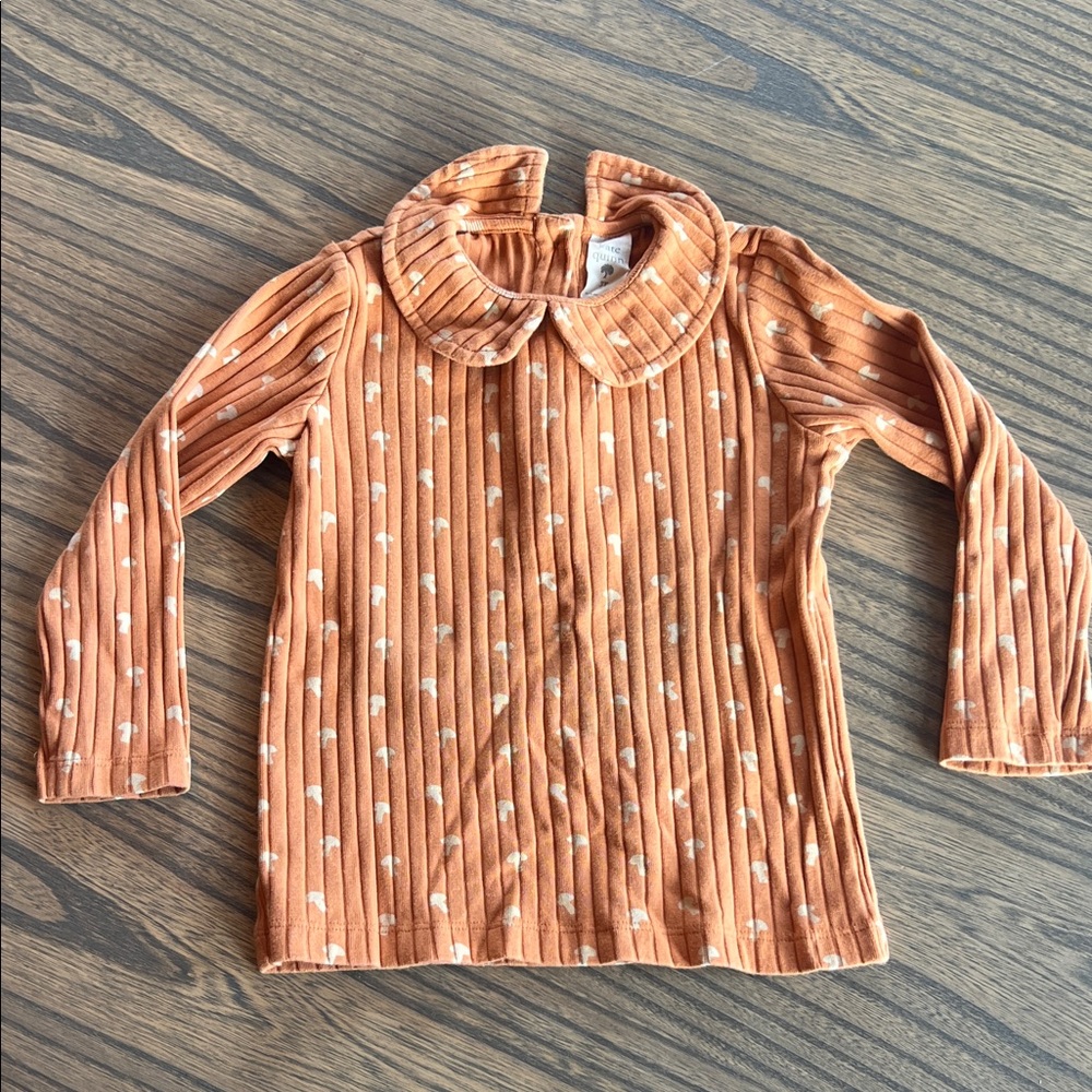Adorable Mushroom Collared Shirt
